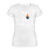 Playera Dama: Algodón Peinado Cuello V Miniatura