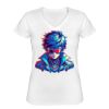 Playera Dama: Algodón Peinado Cuello V Miniatura